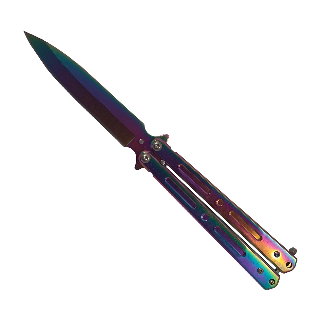 Spectrum Flow Performance Butterfly Knife - TiNi Rainbow