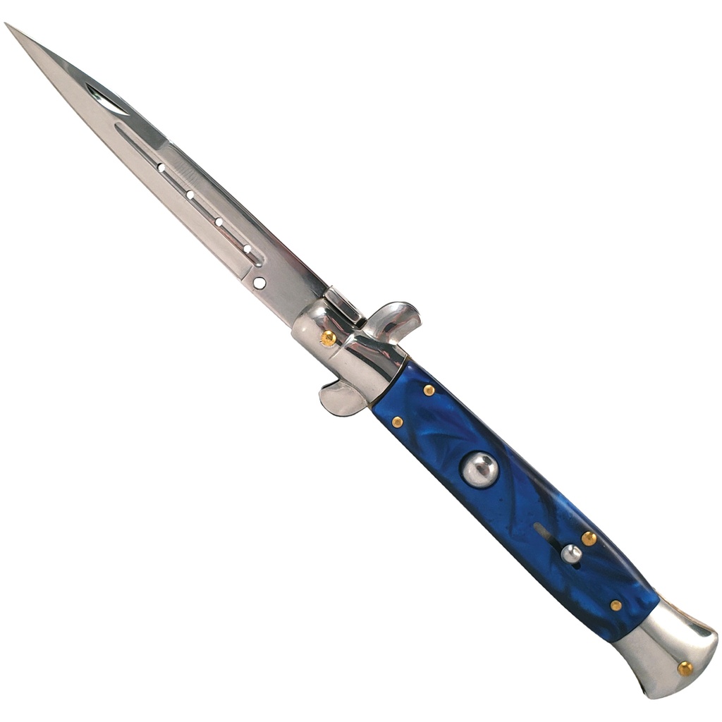 Robusto Heritage Stiletto Automatic Knife - Blue Marble