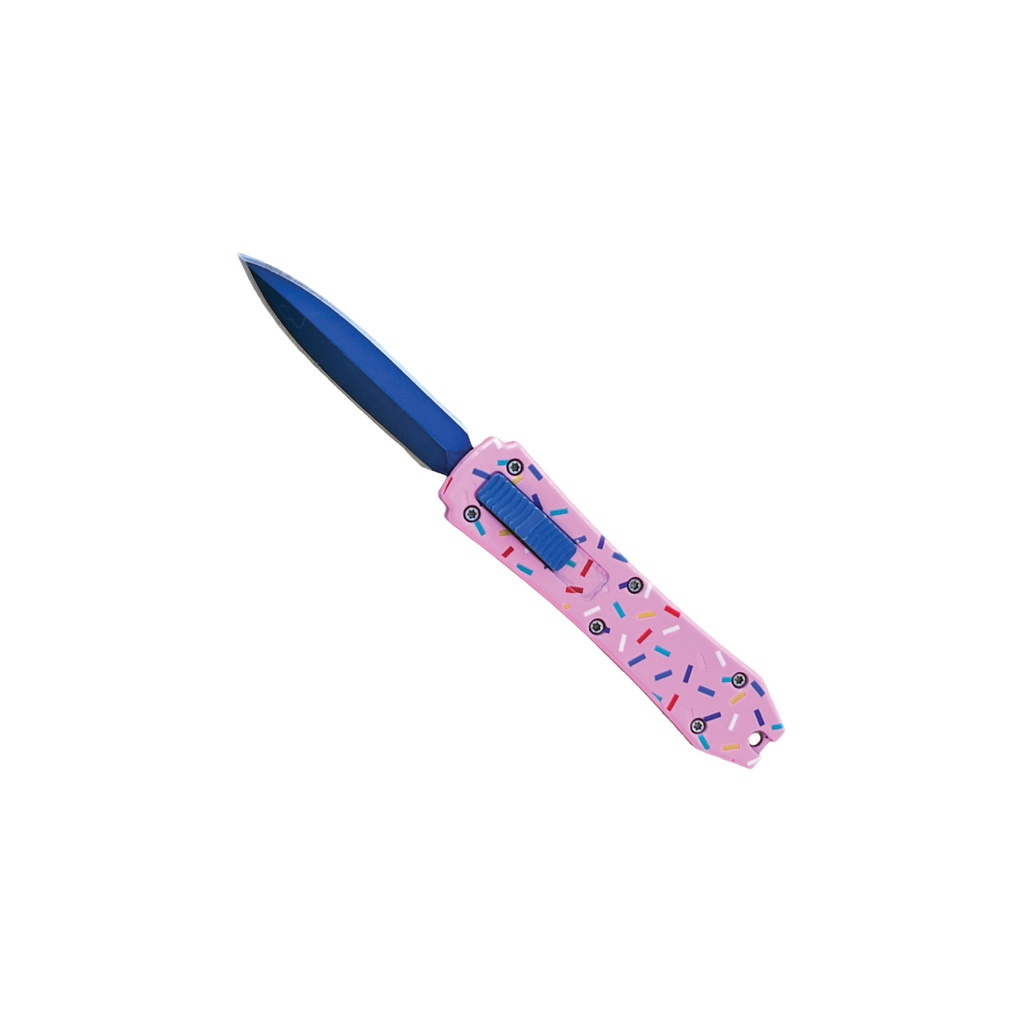 Sprinkle Pop Dessert-Themed Mini OTF Knife - Pink