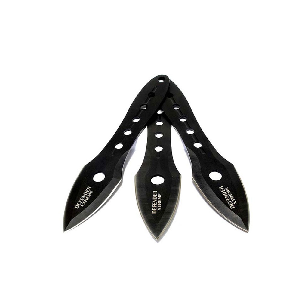 Shadow Triad Balanced Throwing Knife Set - Black Steel