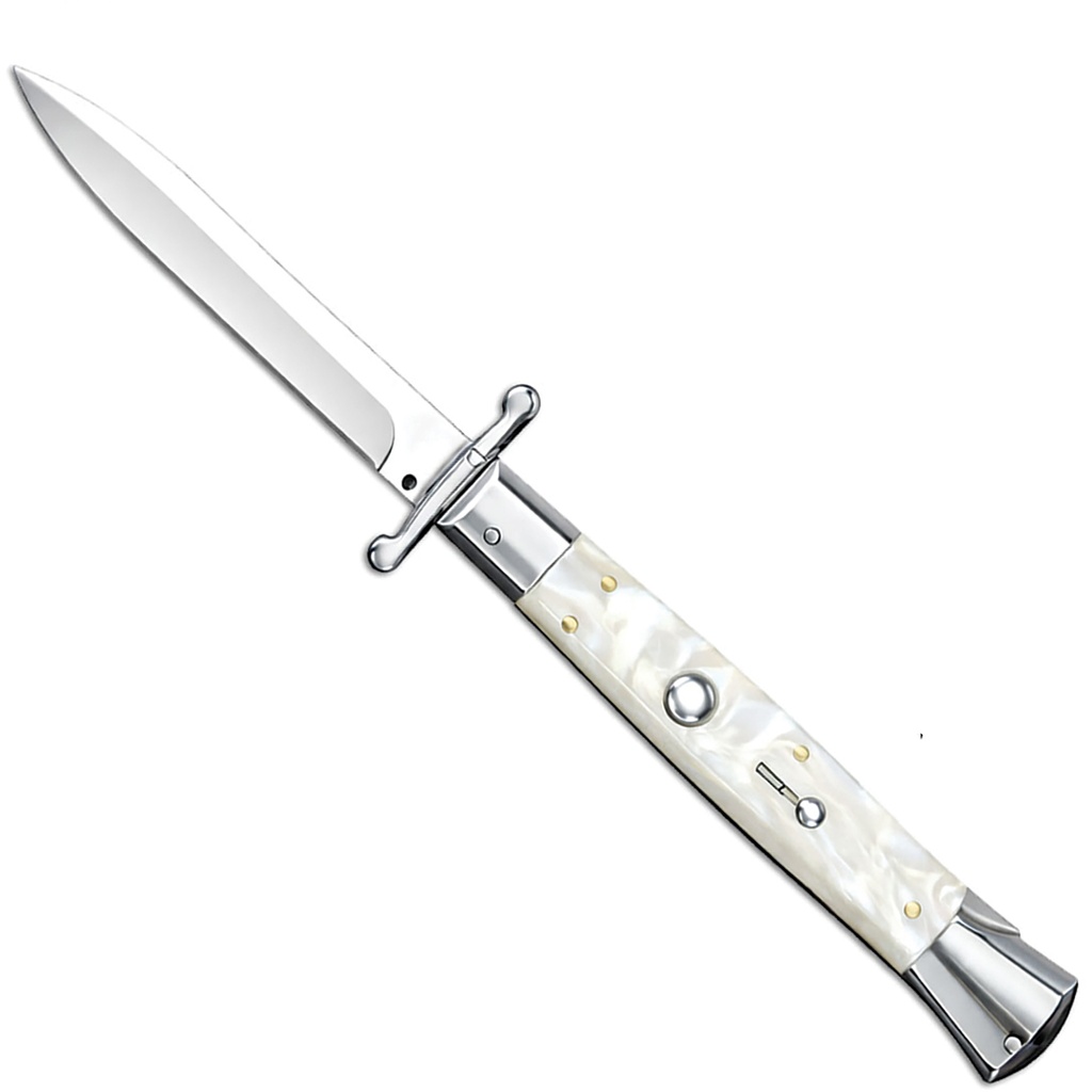 Vintage Gentleman Swing-Guard Stiletto Automatic Knife - Pearl Handle