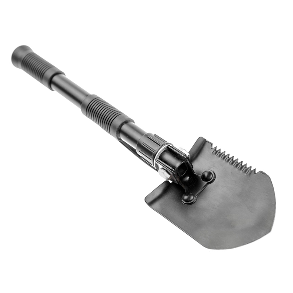 SAMPLE -Trail Scout Tactical 3-in-1 Folding Shovel - Black Carbon Steel