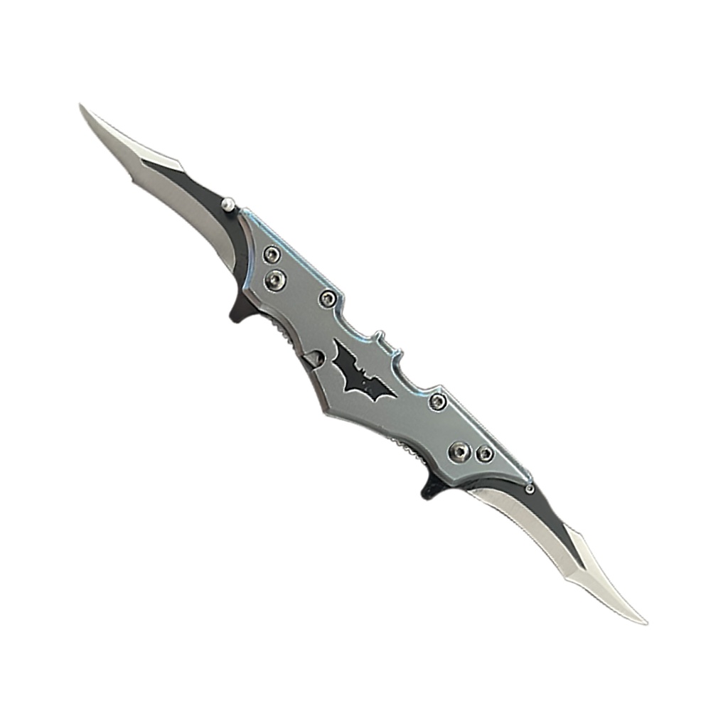 SAMPLE -Batwing Dual-Edge QuickDeploy Assisted Knife - Gray Aluminum