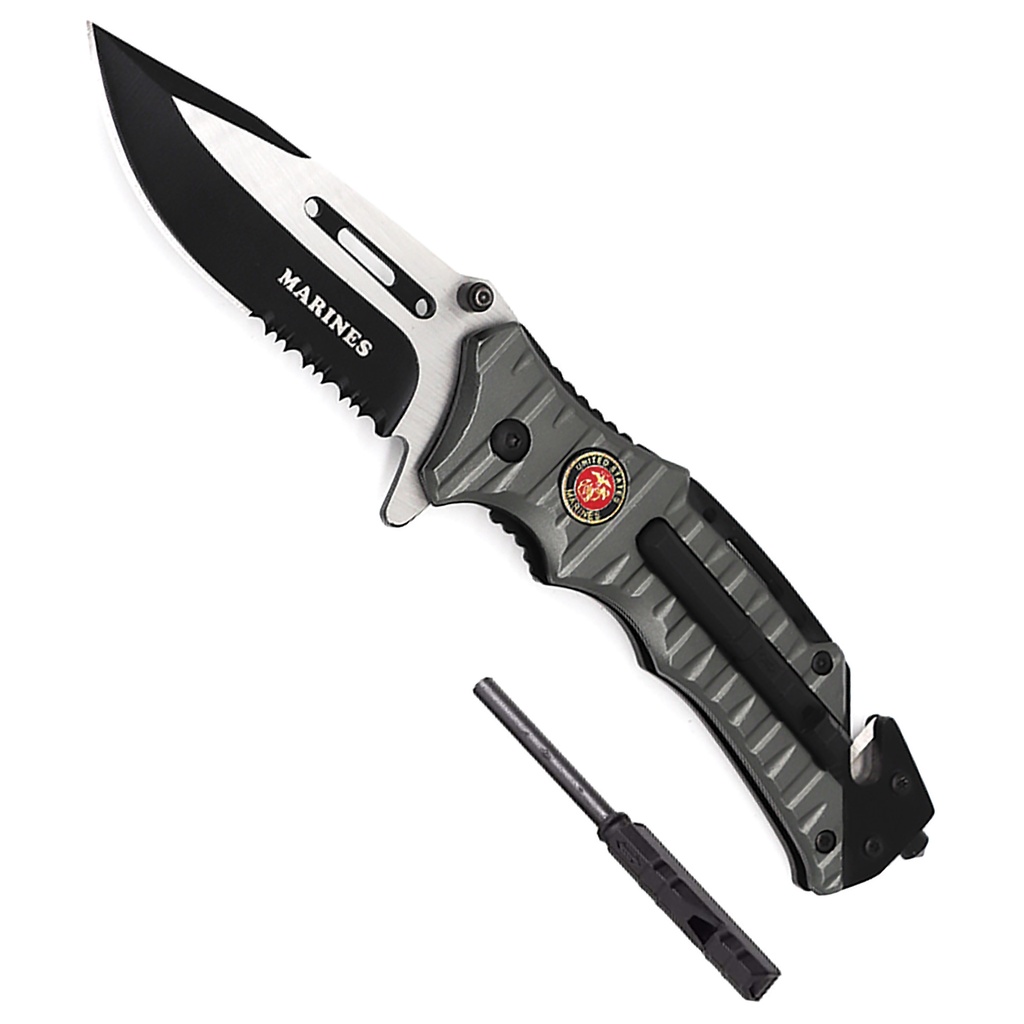 SAMPLE -Marine Crest Rapid-Deploy Assisted Opening Knife - Matte Black