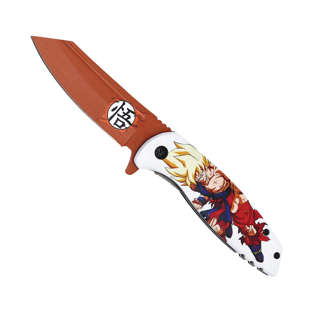 SAMPLE -Super Saiyan Surge Quick-Deploy Spring Assisted Knife - Orange