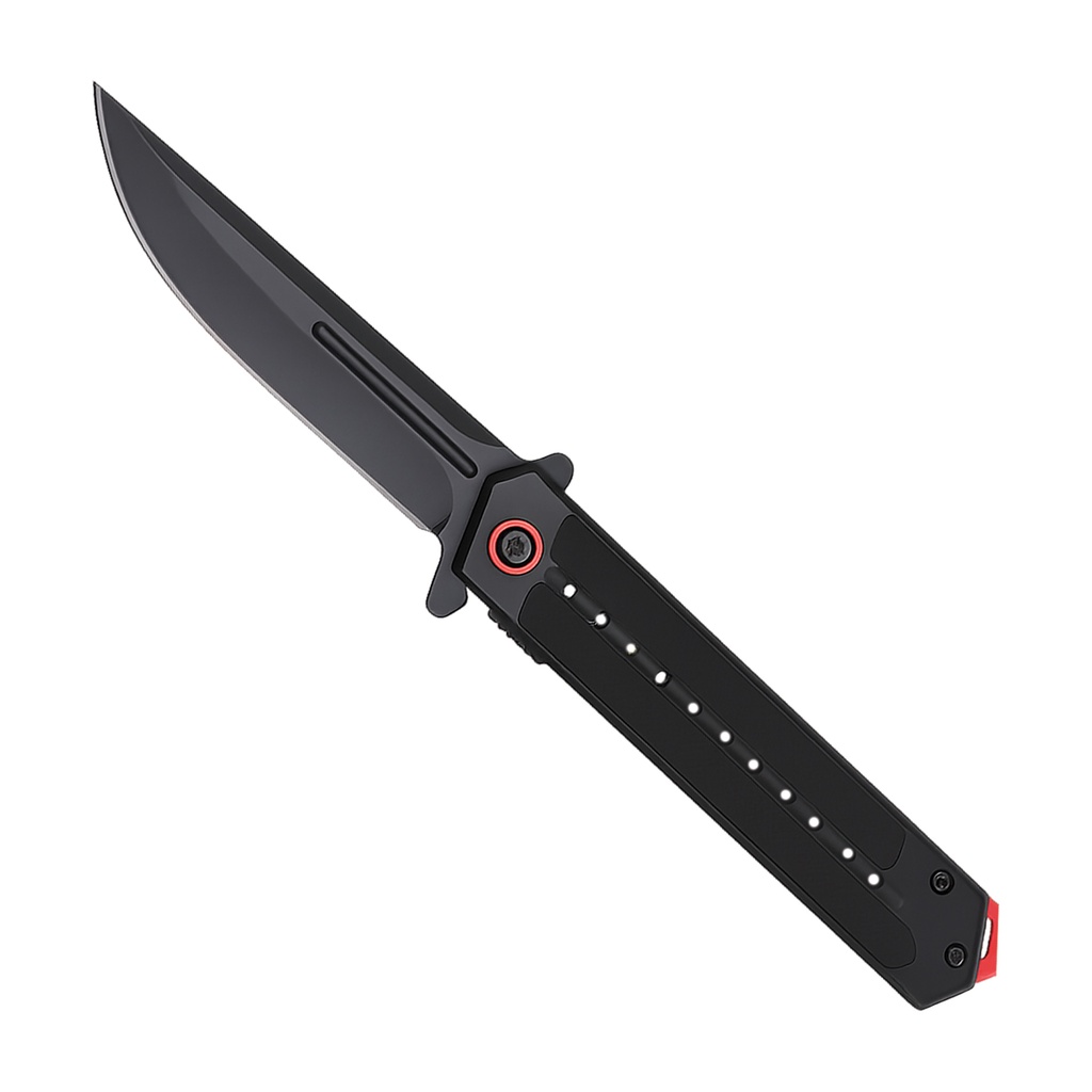 SAMPLE -Ember Pivot Quick-Deploy Spring Assisted Knife - Black G10