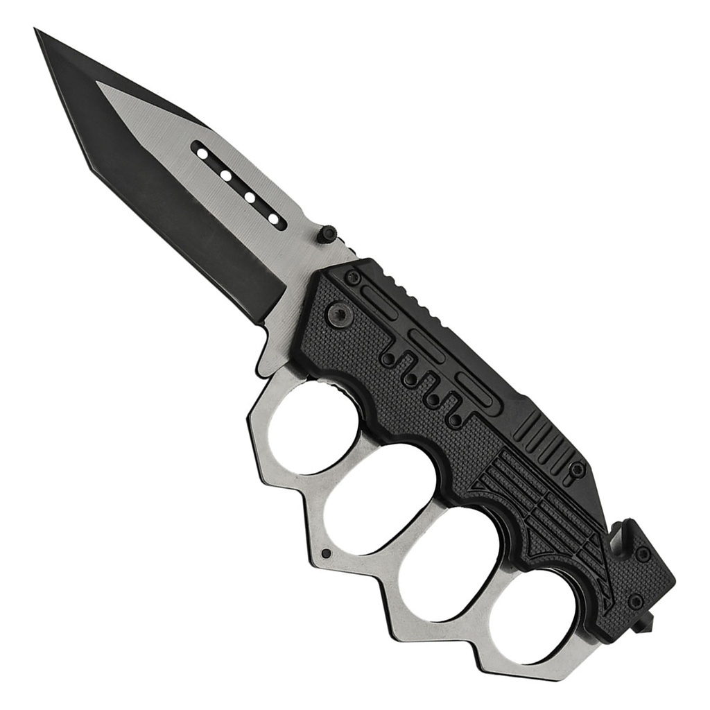 SAMPLE -Trench Guard Rescue-Ready Assisted Opening Knife - Midnight Black