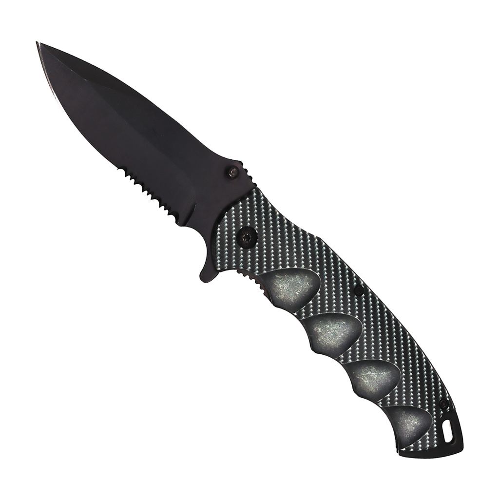 SAMPLE -Spectral Grip Quick-Deploy Spring-Assisted Knife - Light Gray