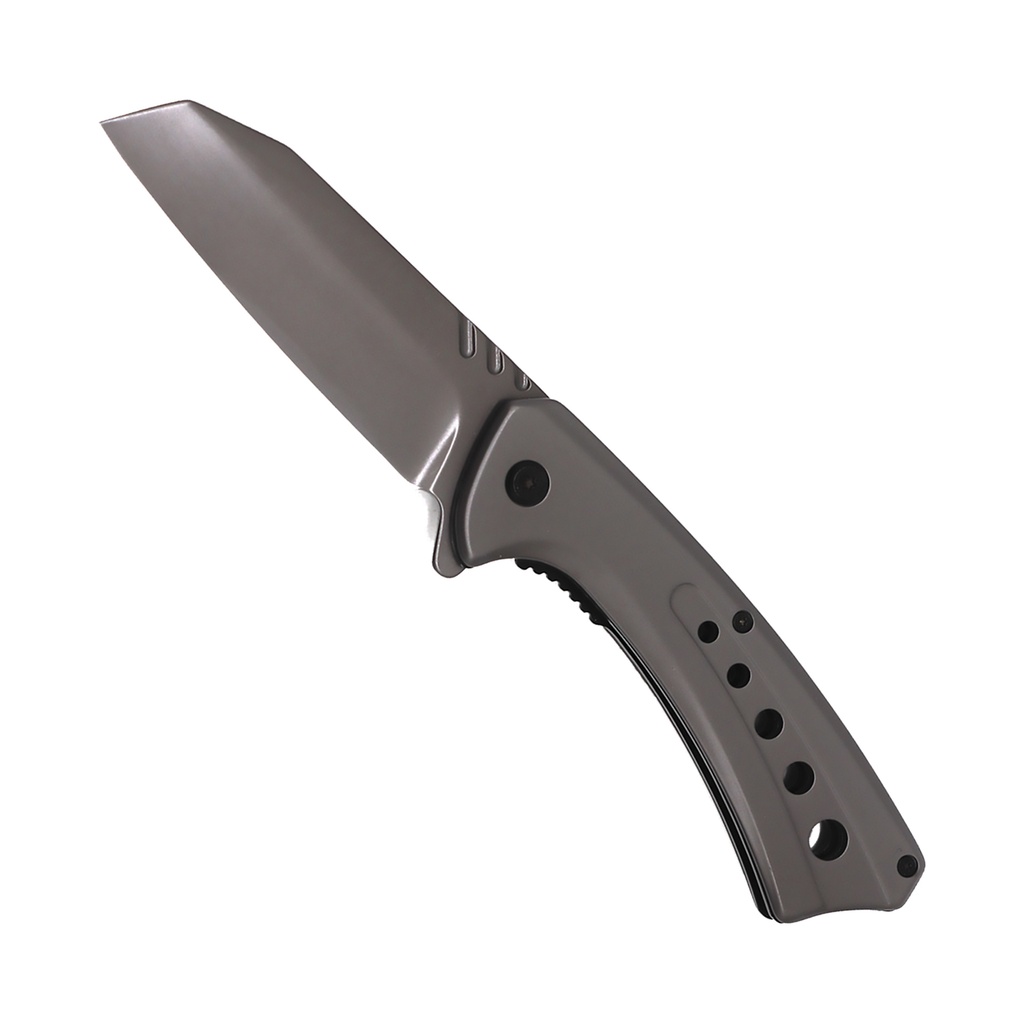 SAMPLE -Lustrous Edge Quick-Deploy Spring-Assisted Knife - Gray Titanium Nitride