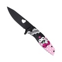 SAMPLE -Hello Hearts Quick-Assist Pocket Knife - Pink/Black Aluminum