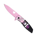 SAMPLE -Kitty Heart Quick-Flip Assisted Opening Knife - Pink Blade