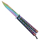 SAMPLE -AeroSix Flight-Balanced Balisong Knife - Rainbow Steel