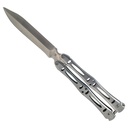 SAMPLE -Monochrome Spear Balance Butterfly Knife - Matte Silver