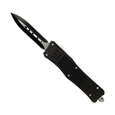 Midline Grip Double-Action OTF Knife - Rubberized Black