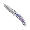 SAMPLE -Mystic Flame Quick-Deploy Spring Assisted Knife - Purple Inlay