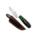 SAMPLE -Split Ridge Field-Control Hunting Knife - Black & Green Pakkawood