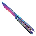 SAMPLE - Crop Circles Iridescent Practice-Safe Butterfly Trainer - Rainbow