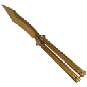 SAMPLE - Aurelian Recurve Showpiece Butterfly Knife - All Gold