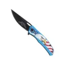 SAMPLE - Eagle Honor Patriotic Spring Assisted Knife - Blue Aluminum