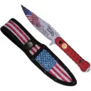 SAMPLE - Liberty Oath Anniversary Fixed Blade Knife - Red Patriot