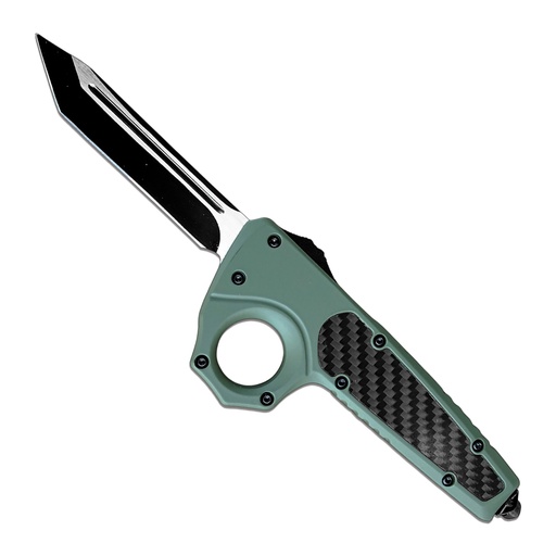 Ring-Control Rapid-Deploy OTF Knife - Green Alloy