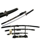Dragon Lineage Display Samurai Sword Set - Black Wood
