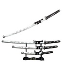 White Dragon Vigil Samurai Sword Set - Carved Wood