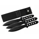 Shadow Cluster Balanced Throwing Knife Set - Black Steel