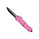 Stealth Bloom Slide-Action OTF Knife - Pink Aluminum