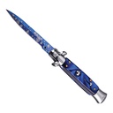 Godfather Blue Line Stiletto Switchblade - Gloss Blade
