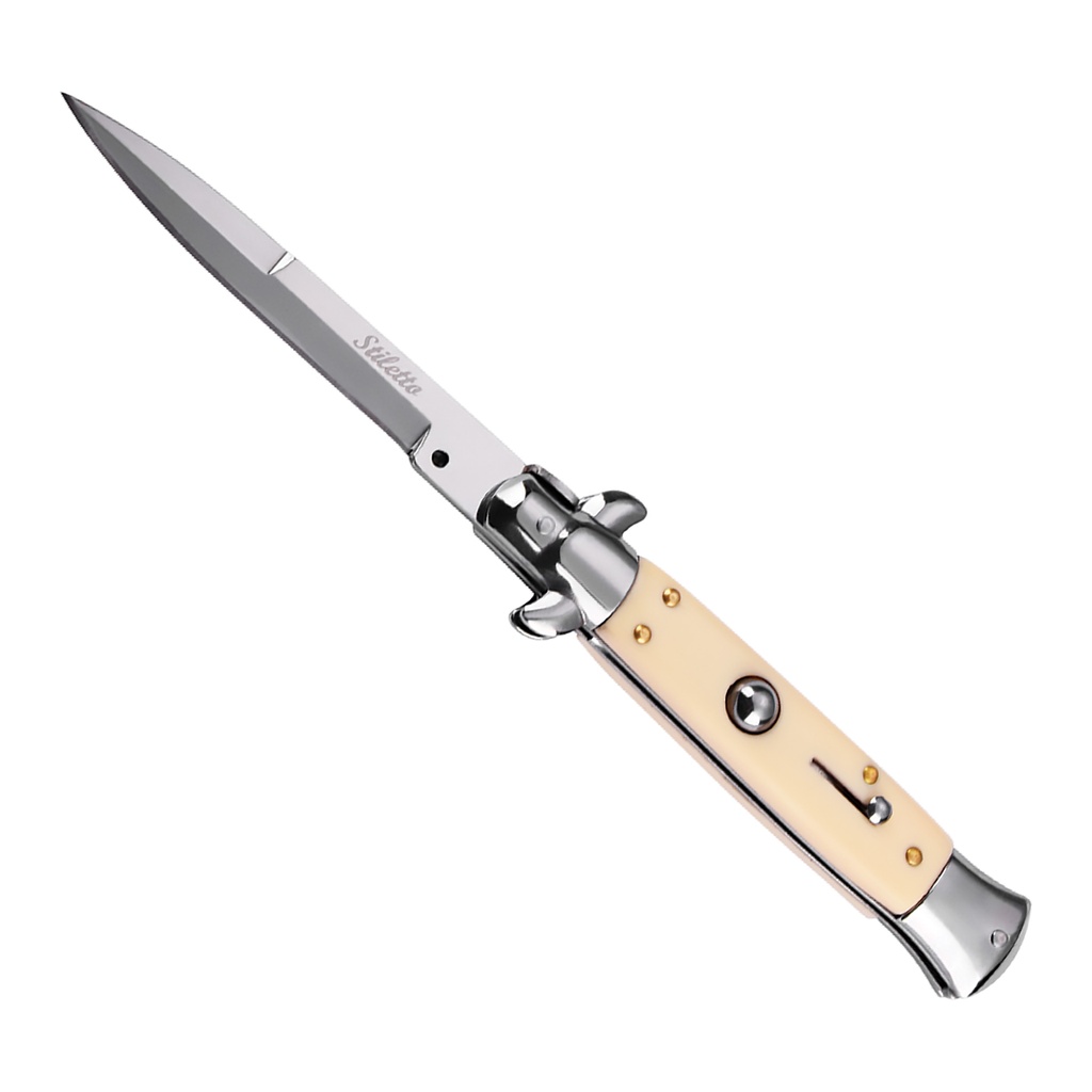 Heritage Godfather Push-Button Automatic Stiletto Knife - Ivory