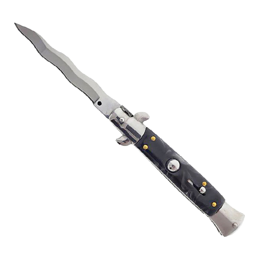 Godfather Echo Kriss-Pattern Automatic Stiletto Knife - Midnight Black