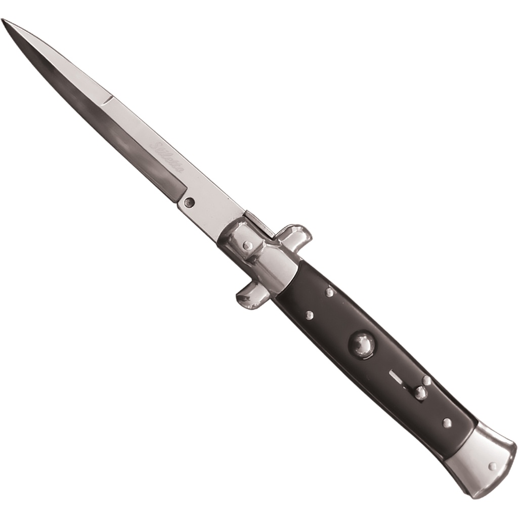 Midnight Godfather Long-Reach Automatic Stiletto Knife - Black