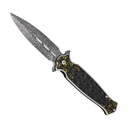 Vector Etch Geometric Dagger Assisted Opening Knife - Black