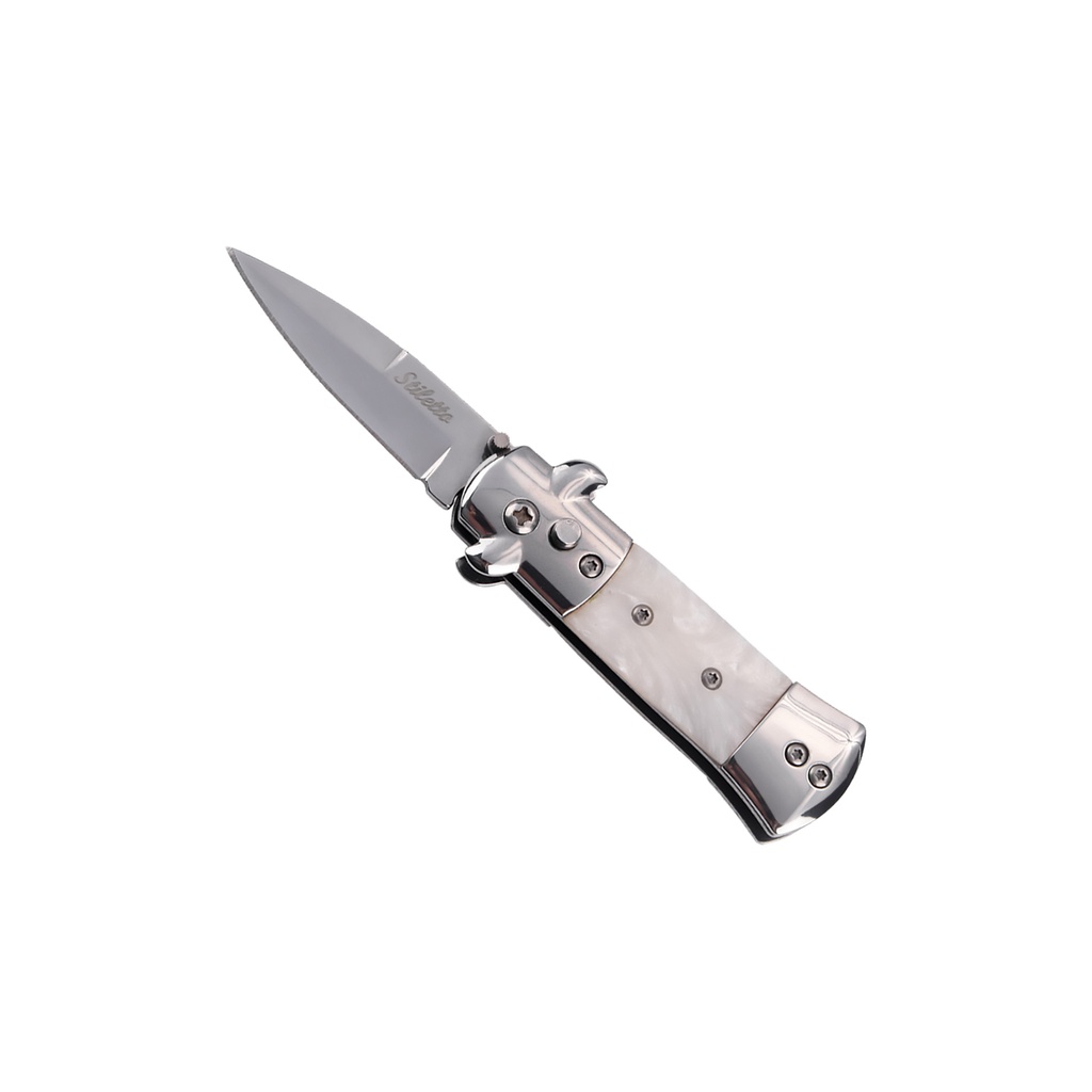 Tailored Milano Micro Automatic Stiletto Knife - White Marble
