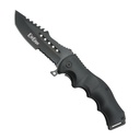 Blackout Grip Rapid-Deploy Spring Assisted Knife - Matte Black