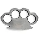 Silent Geometry Tri‑Ridge Brass Knuckles - Deep Silver Steel