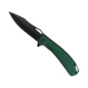 Emerald Edge Quick-Deploy Assisted Opening Knife - Green Wood