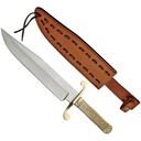 Frontier Filigree Heritage Bowie Knife - Bone & Brass