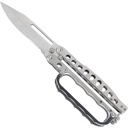Handguard Safe-Flip Butterfly Knife - Matte Silver