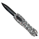 Skull Requiem Dual-Action OTF Automatic Knife - Nylon Fiber Black
