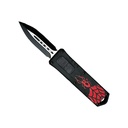 Arachnid Ambush Front-Switch OTF Knife - Red Aluminum