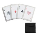 Four Aces True-Size Throwing Cards - Stainless Steel
