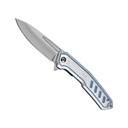 Arctic Gleam Quick-Deploy Spring Assisted Knife - Satin Blue Aluminum