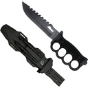Trench-Guard Navigator Tactical Fixed Blade - Matte Black