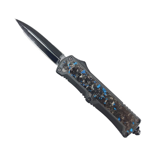 Forged Current Double-Action OTF Knife - Blue Carbon Fiber