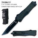 Stealth Weave Quick-Index OTF Knife - Carbon Fiber Black