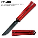 Signal Vector Glide-Action Butterfly Knife - Red Aluminum