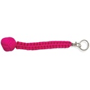 Signal Knot Quick-Clip Monkey Fist Keychain - Deep Pink Paracord