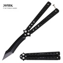 Shadow Lattice Balance-Tuned Butterfly Knife - Midnight Black
